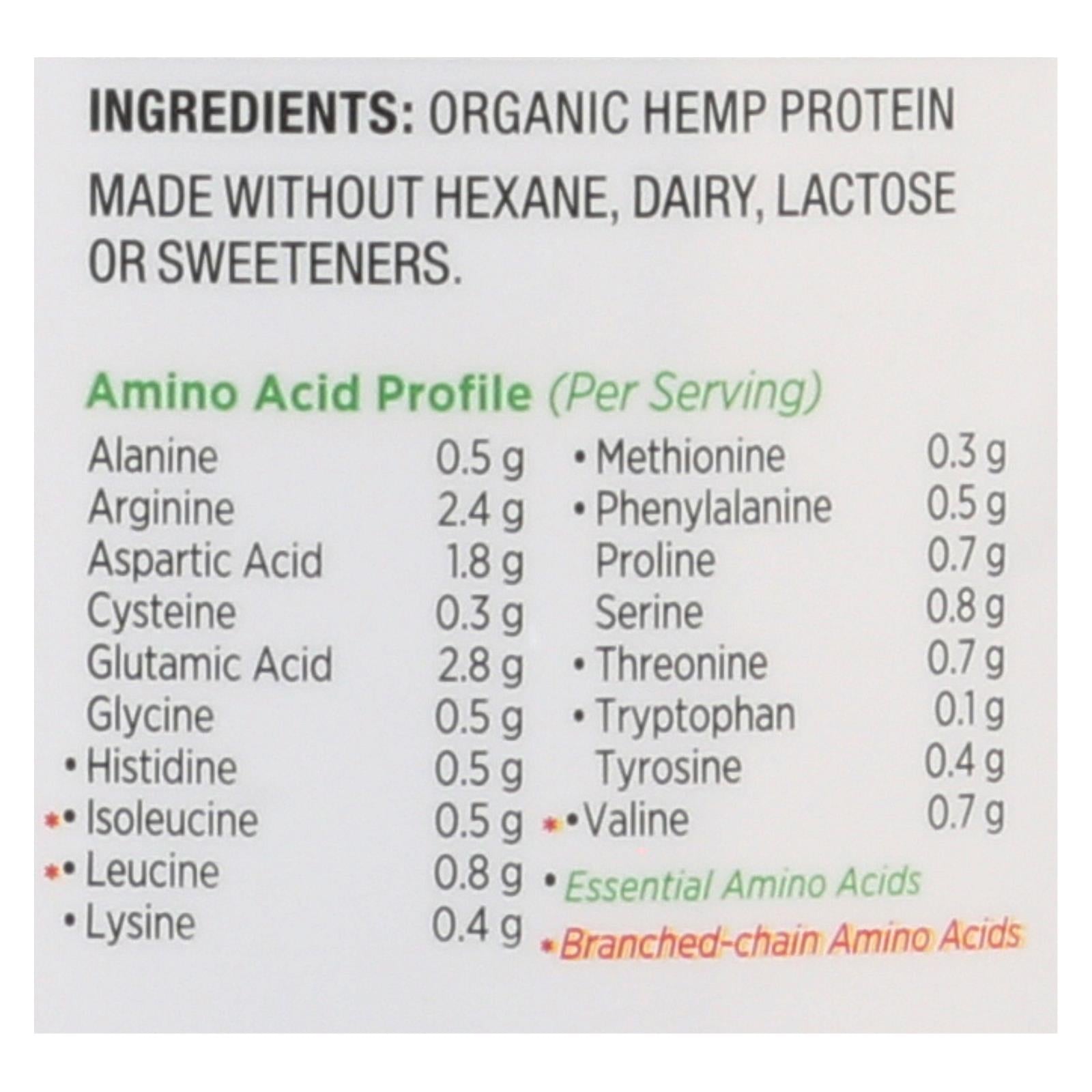 Nutiva Organic Hemp Protein - 16 Oz - Maras Green