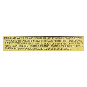 Organic Ville Sun Dried Organic Vinaigrette - Tomato And Garlic - Case Of 6 - 8 Fl Oz. - Maras Green