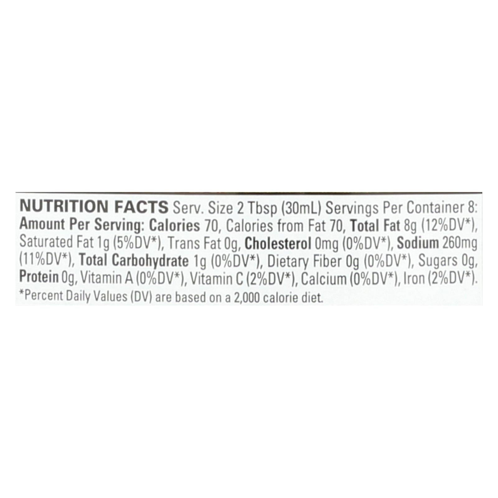 Organic Ville Sun Dried Organic Vinaigrette - Tomato And Garlic - Case Of 6 - 8 Fl Oz. - Maras Green