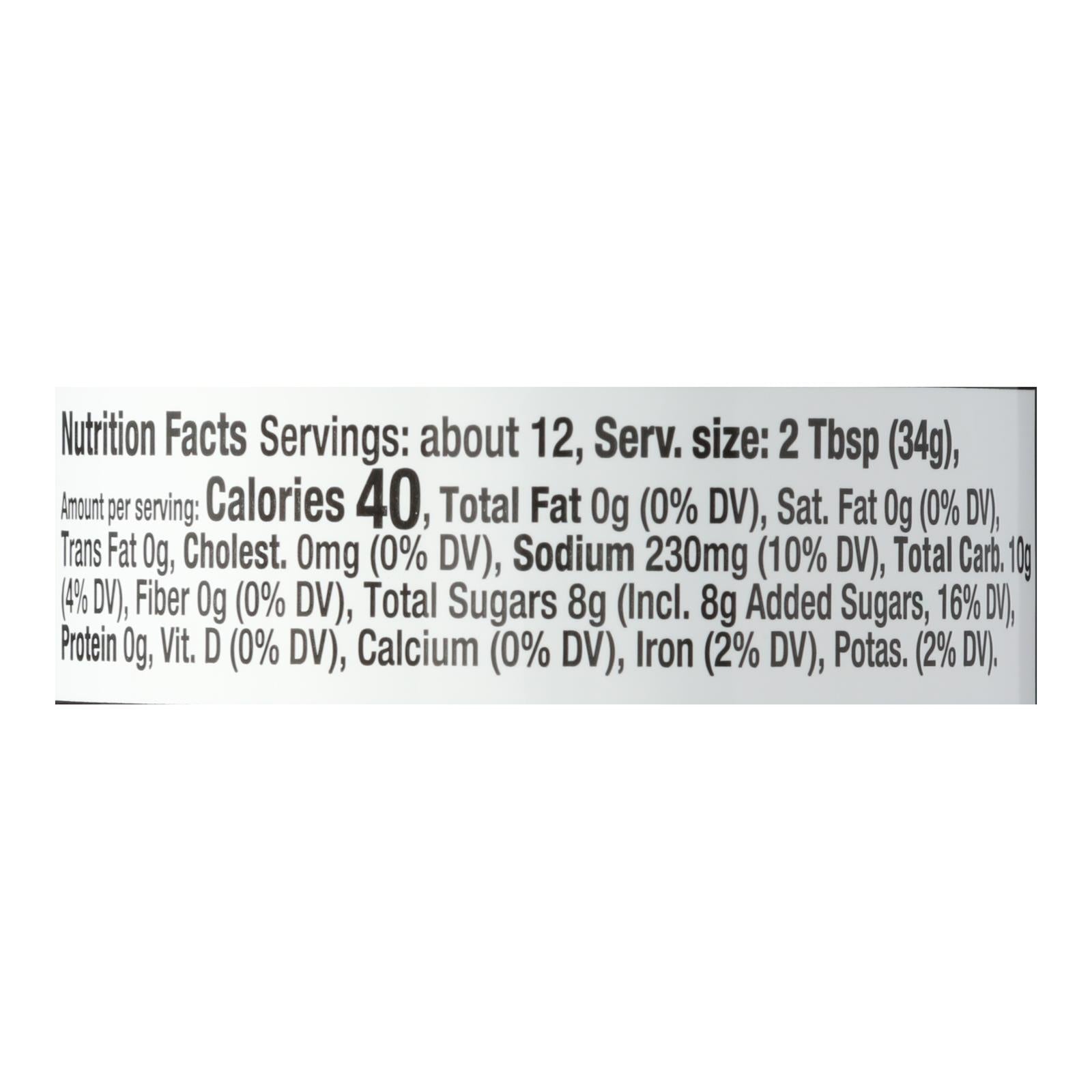 Organicville - Bbq Sauce Original Gluten Free - Case Of 6 - 14 Oz - Maras Green