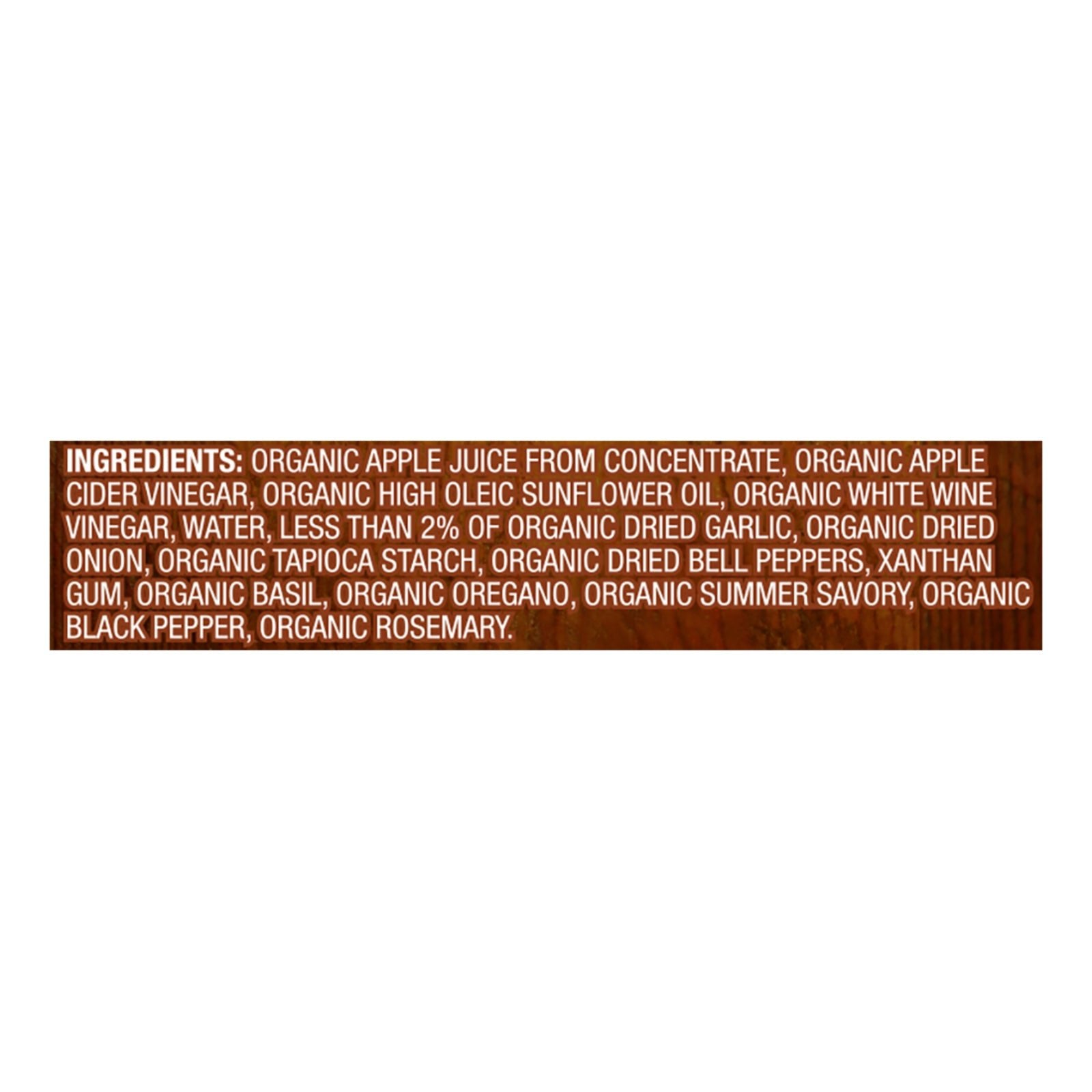 Organicville - Drsng Italian No Salt - Case Of 6 - 8 Fz - Maras Green