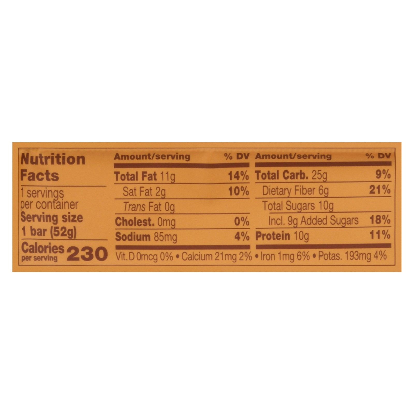 Over Easy - Breakfast Bar Peanut Butter Chocolate - Case Of 12 - 1.8 Oz - Maras Green