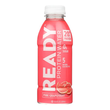 Ready - Water Protein Pink Grapefruit - Case Of 12 - 16.9 Fz - Maras Green