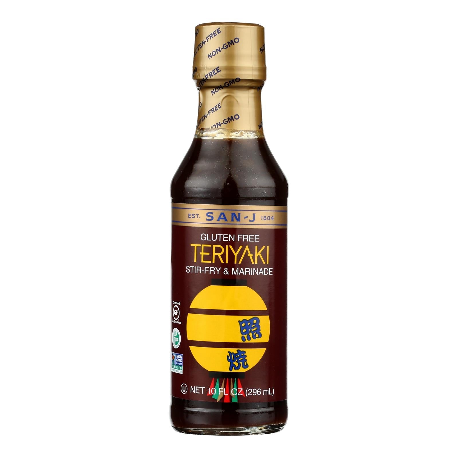 San - J Asian Cooking Sauce - Teriyaki - Case Of 6 - 10 Fl Oz. - Maras Green