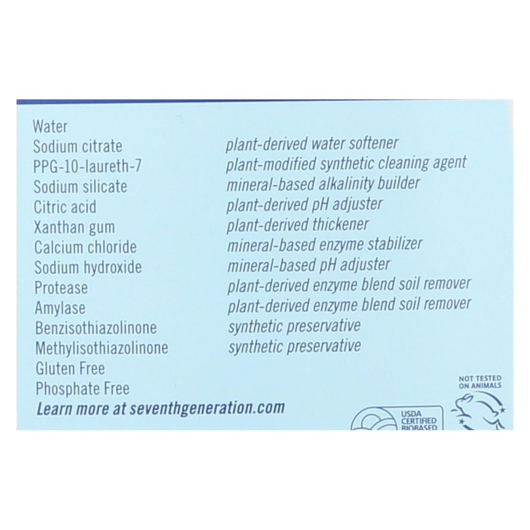 Seventh Generation Auto Dishwasher Gel - Free And Clear - Case Of 6 - 42 Fl Oz. - Maras Green
