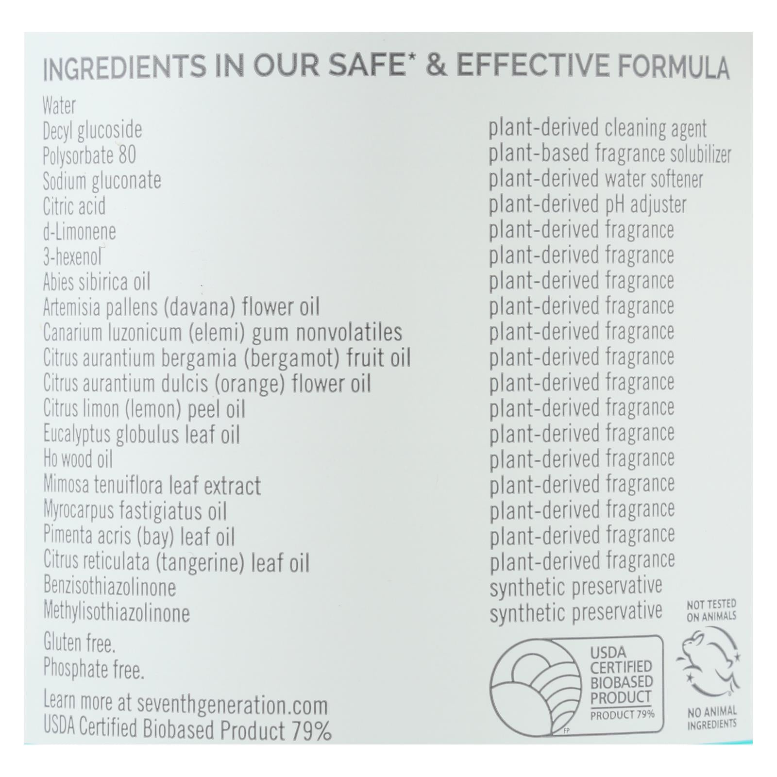 Seventh Generation - Cleaner Glass Spk Sea - Case Of 8 - 23 Fz - Maras Green