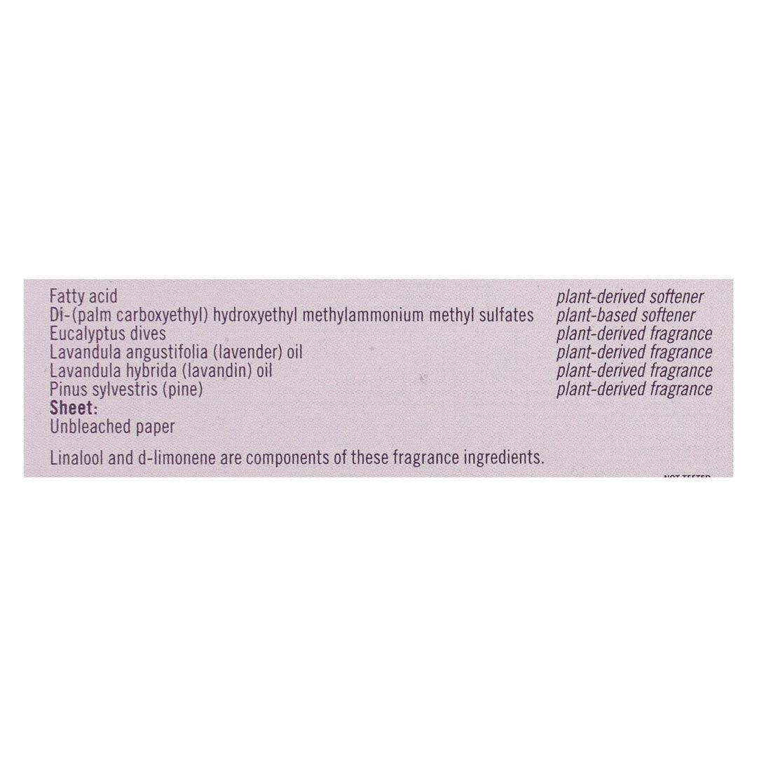 Seventh Generation - Fabric Softener Sheets Eucalyptus & Lavender - Case Of 4 - 80 Ct - Maras Green