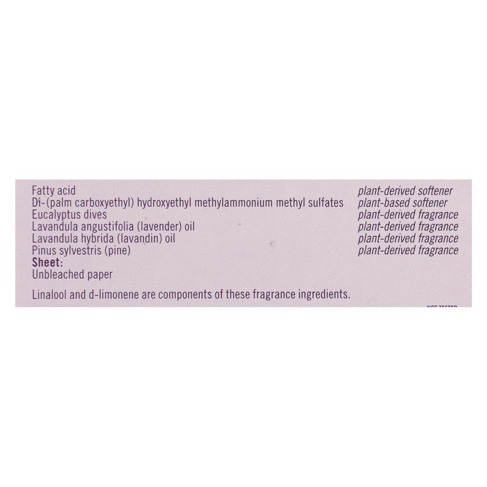 Seventh Generation - Fabric Softener Sheets Eucalyptus & Lavender - Case Of 4 - 80 Ct - Maras Green