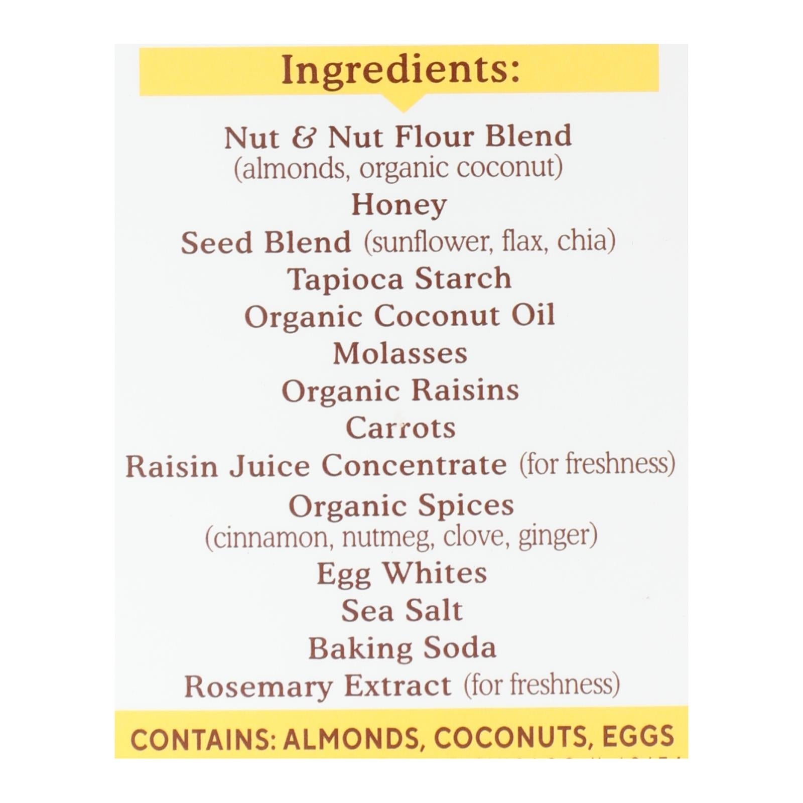 Simple Mills - Bar Sft Baked Spce Cartcake - Case Of 6 - 5.99 Oz - Maras Green