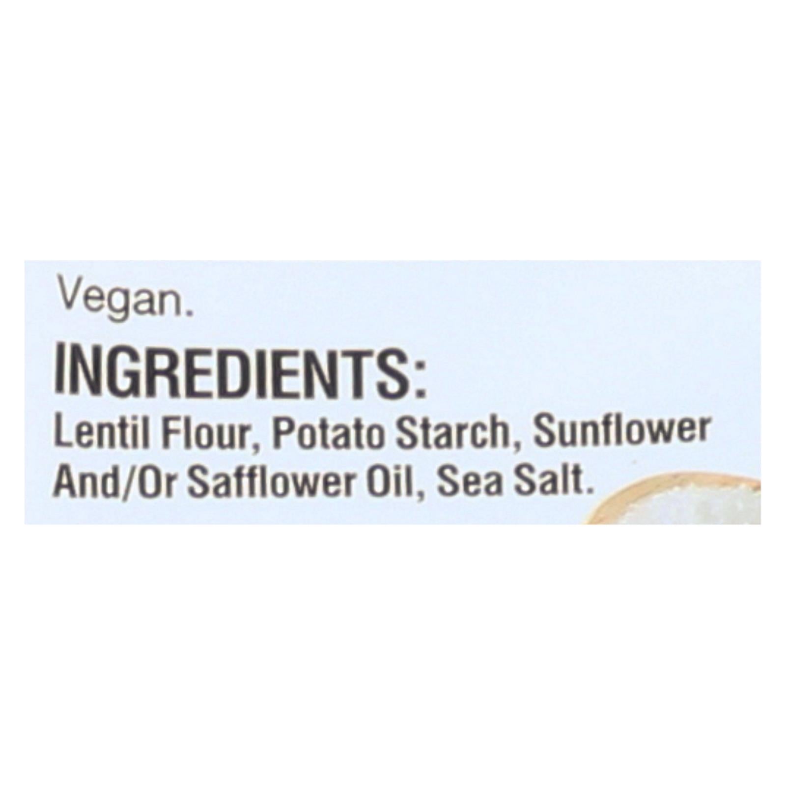 Simply 7 Lentil Chips - Sea Salt - Case Of 12 - 4 Oz. - Maras Green