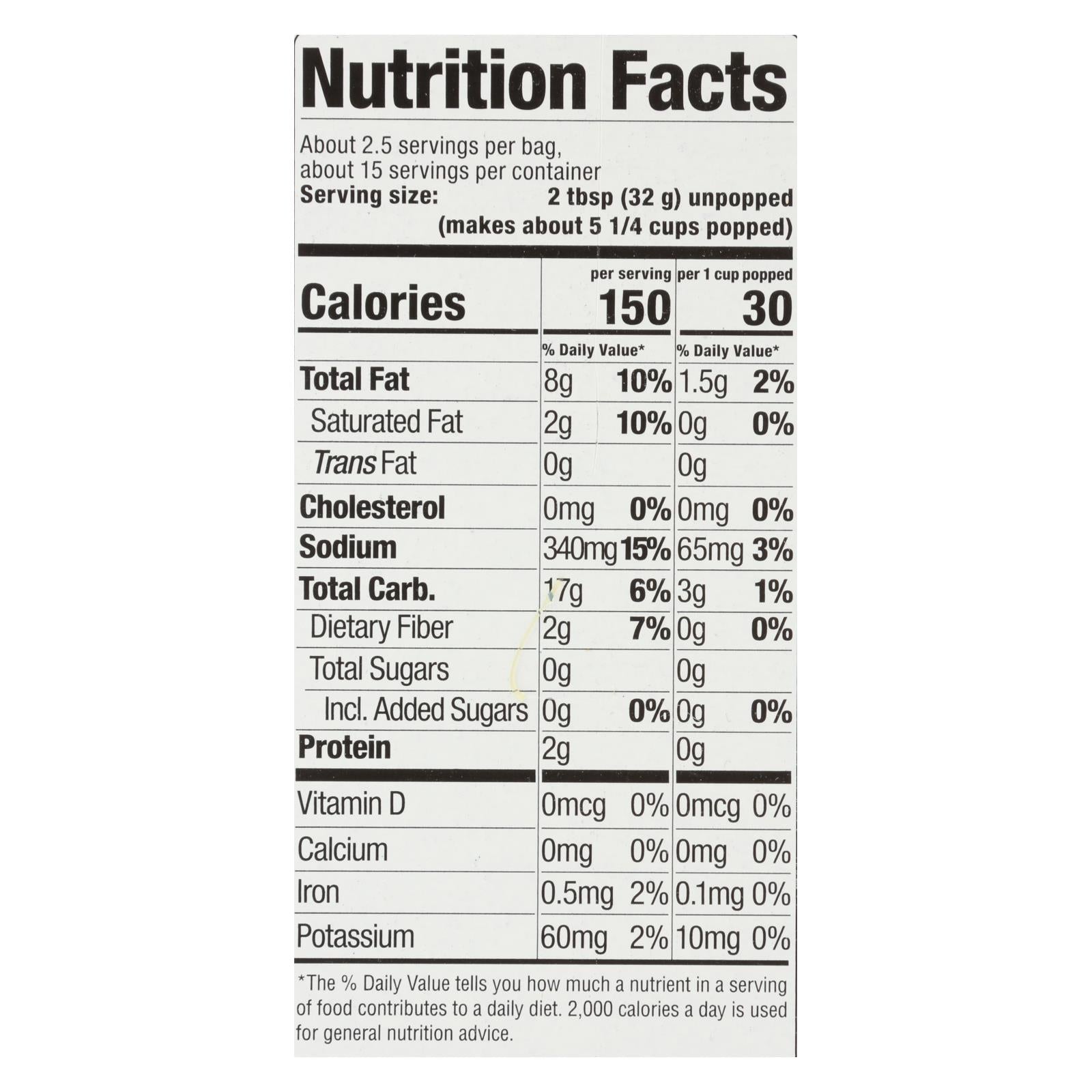 Skinnypop Popcorn - Popcorn Micro Butter - Case Of 6 - 6/2.8 Oz - Maras Green