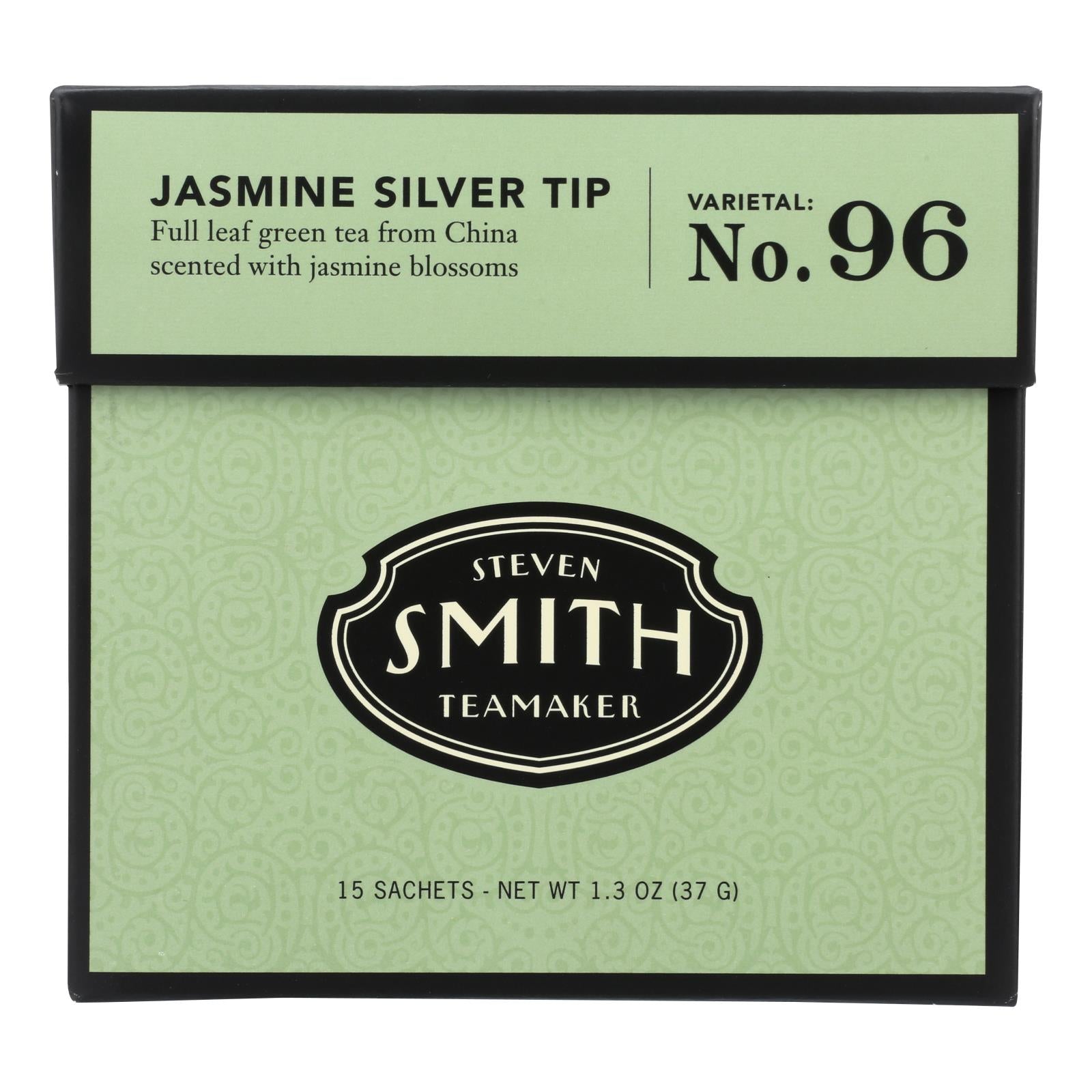 Smith Teamaker Green Tea - Jasmine Slvr Tp - Case Of 6 - 15 Bags - Maras Green