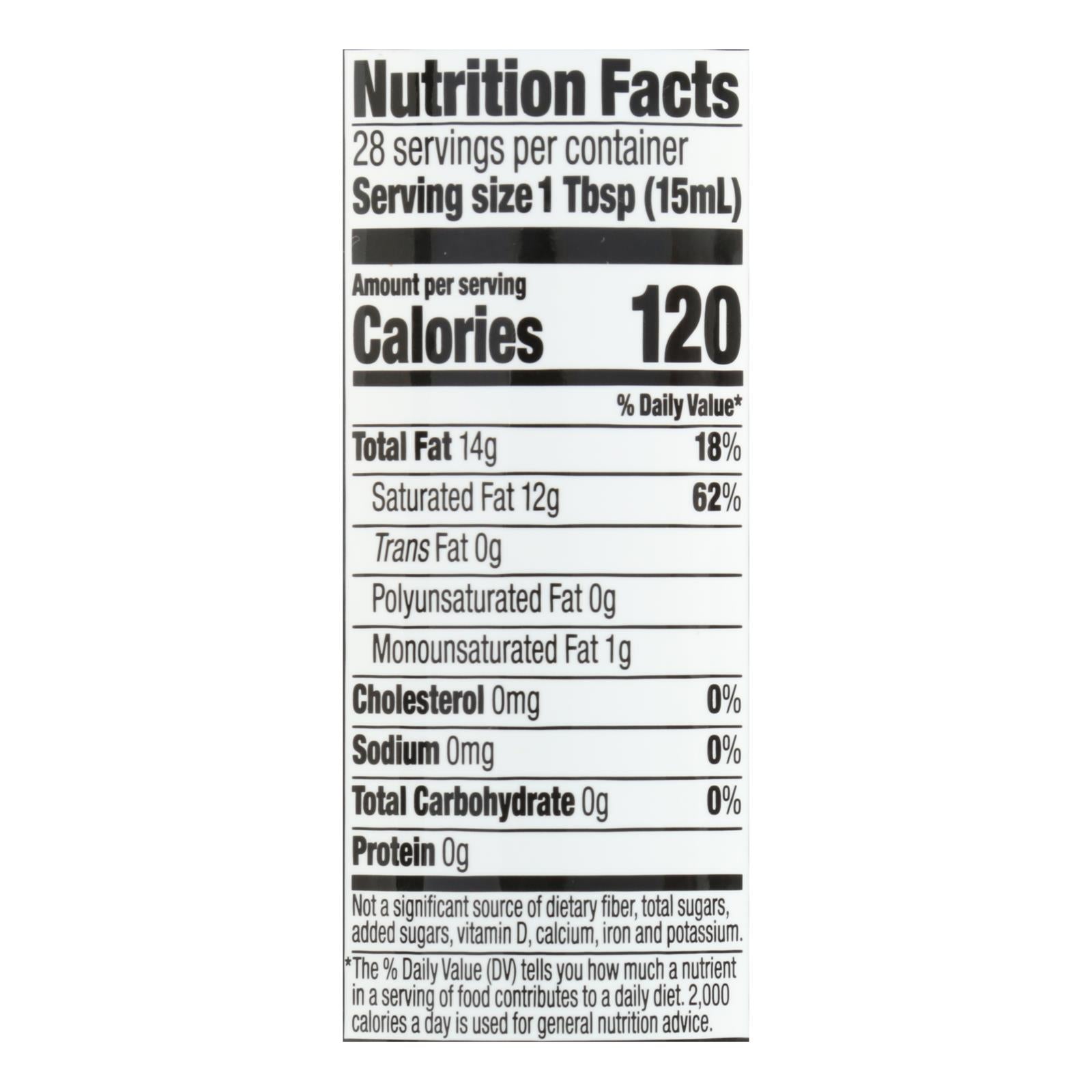 Spectrum Naturals Organic Refined Coconut Oil - Case Of 12 - 14 Fl Oz. - Maras Green