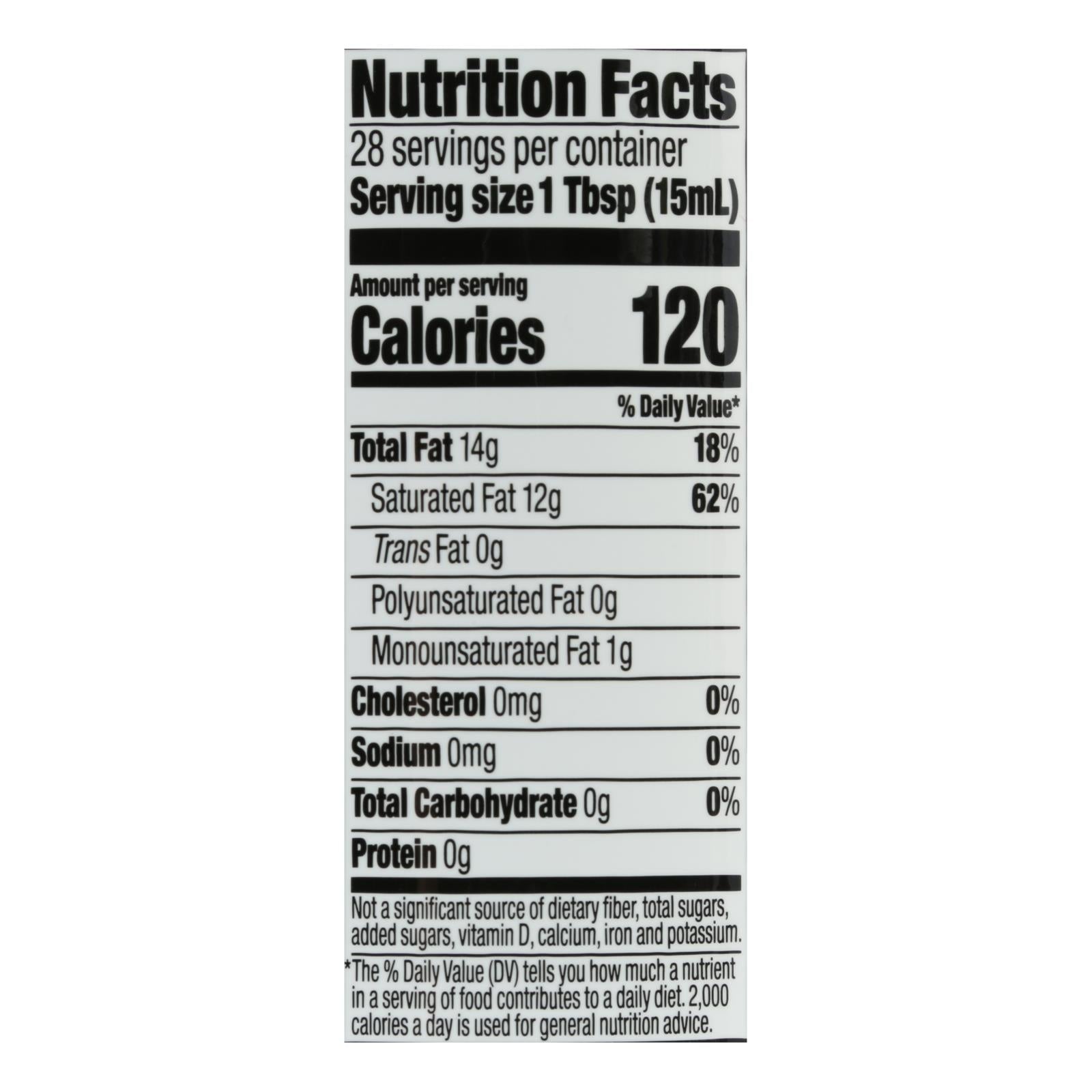 Spectrum Naturals Organic Refined Coconut Oil - Case Of 12 - 14 Fl Oz. - Maras Green