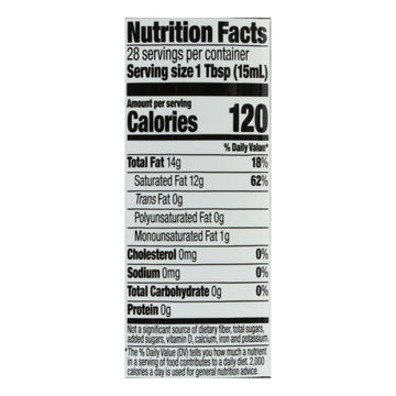 Spectrum Naturals Organic Refined Coconut Oil - Case Of 12 - 14 Fl Oz. - Maras Green
