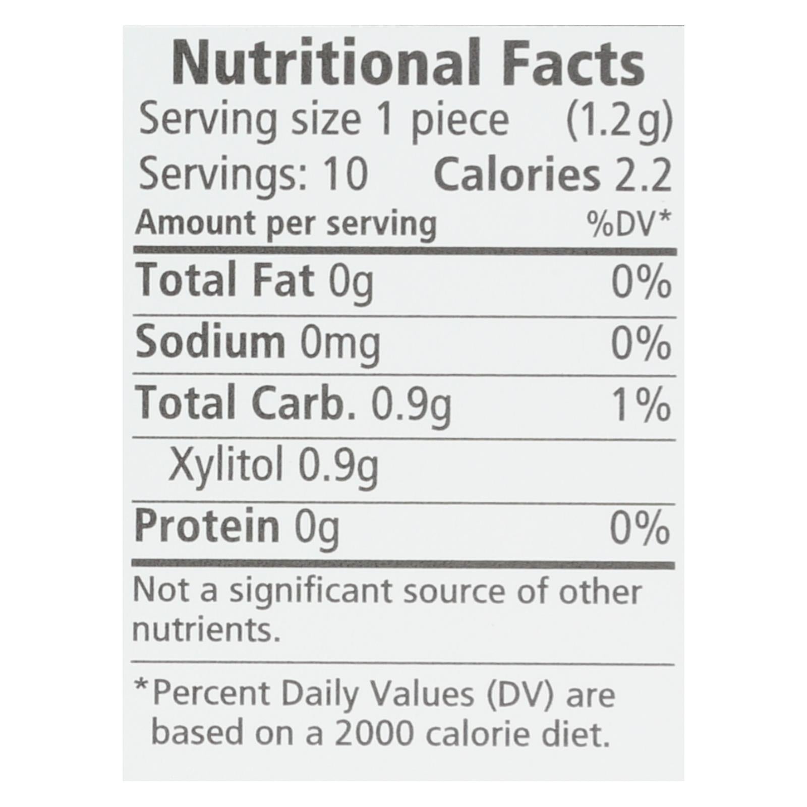 Spry Xylitol Gums - Fresh Fruit - Case Of 20 - 10 Count - Maras Green