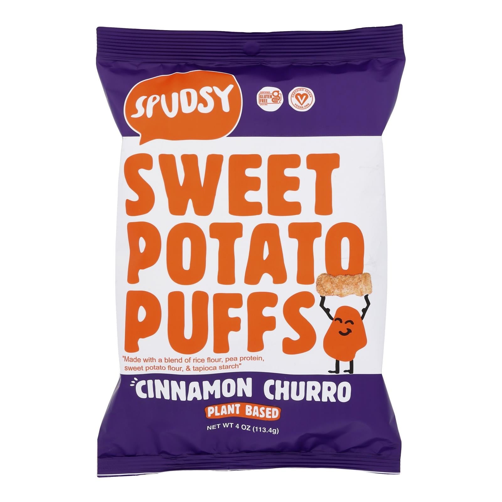 Spudsy - Sw Pot Puff Crunch Cinnamo - Case Of 12 - 4 Oz - Maras Green