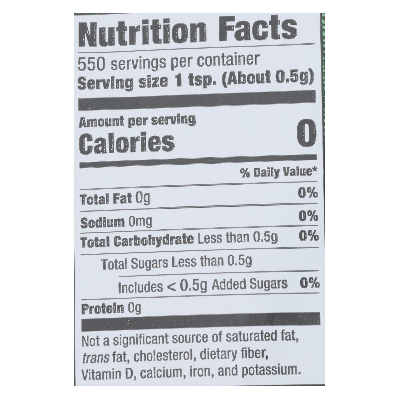 Stevia In The Raw Sweetener - Baker Bag - Case Of 6 - 9.7 Oz. - Maras Green