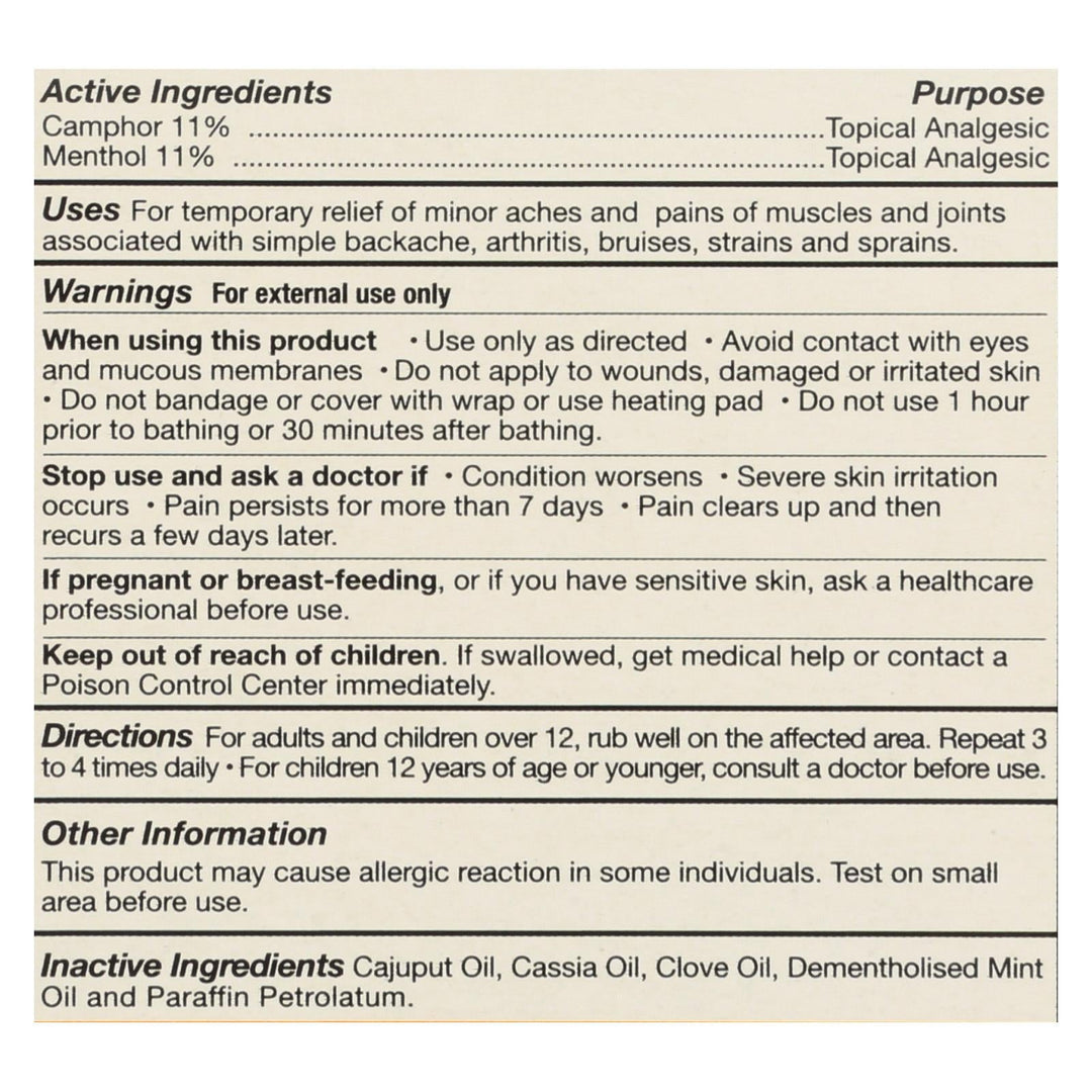 Tiger Balm Pain Relieving Ointment Ultra Strength - Non - staining - 1.7 Oz - Maras Green