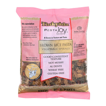 Tinkyada Brown Rice Pasta - Vegetable Spiral - Case Of 12 - 12 Oz - Maras Green