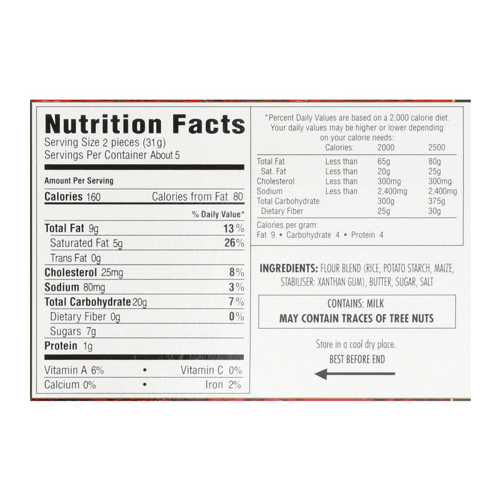 Walkers Shortbread Short Bread Cookies - Round - Case Of 6 - 4.9 Oz. - Maras Green