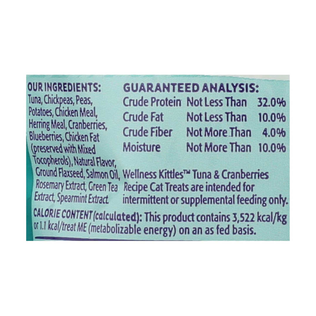 Wellness Pet Products Cat Treat - Kittles - Tuna & Cranberry - Case Of 14 - 2 Oz - Maras Green
