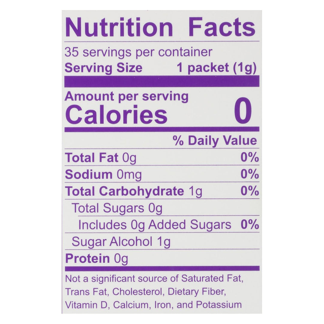 Wholesome Sweeteners Stevia - Organic - 35 Count - 1.23 Oz - Case Of 6 - Maras Green