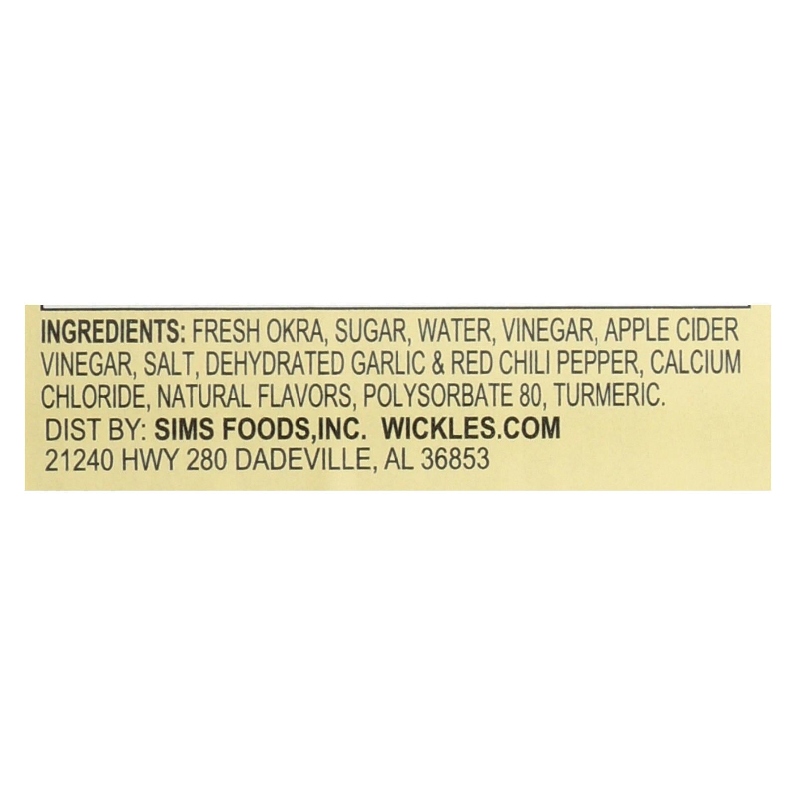 Wickles Wicked Okra - Case Of 6 - 16 Fz - Maras Green