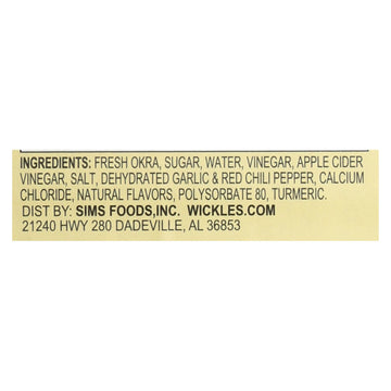 Wickles Wicked Okra - Case Of 6 - 16 Fz - Maras Green