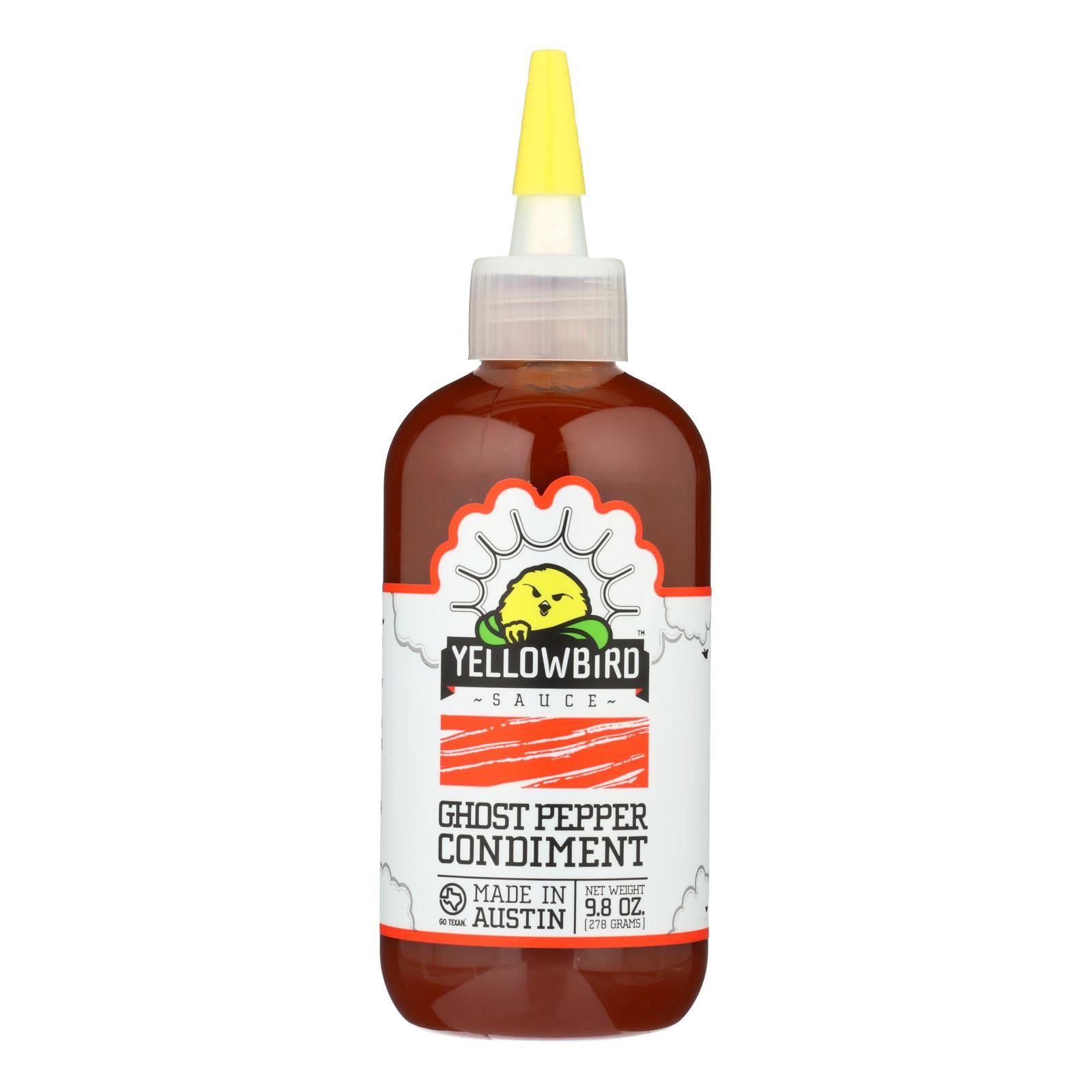 Yellowbird Sauce Ghost Pepper Condiment - Case Of 6 - 9.8 Oz - Maras Green
