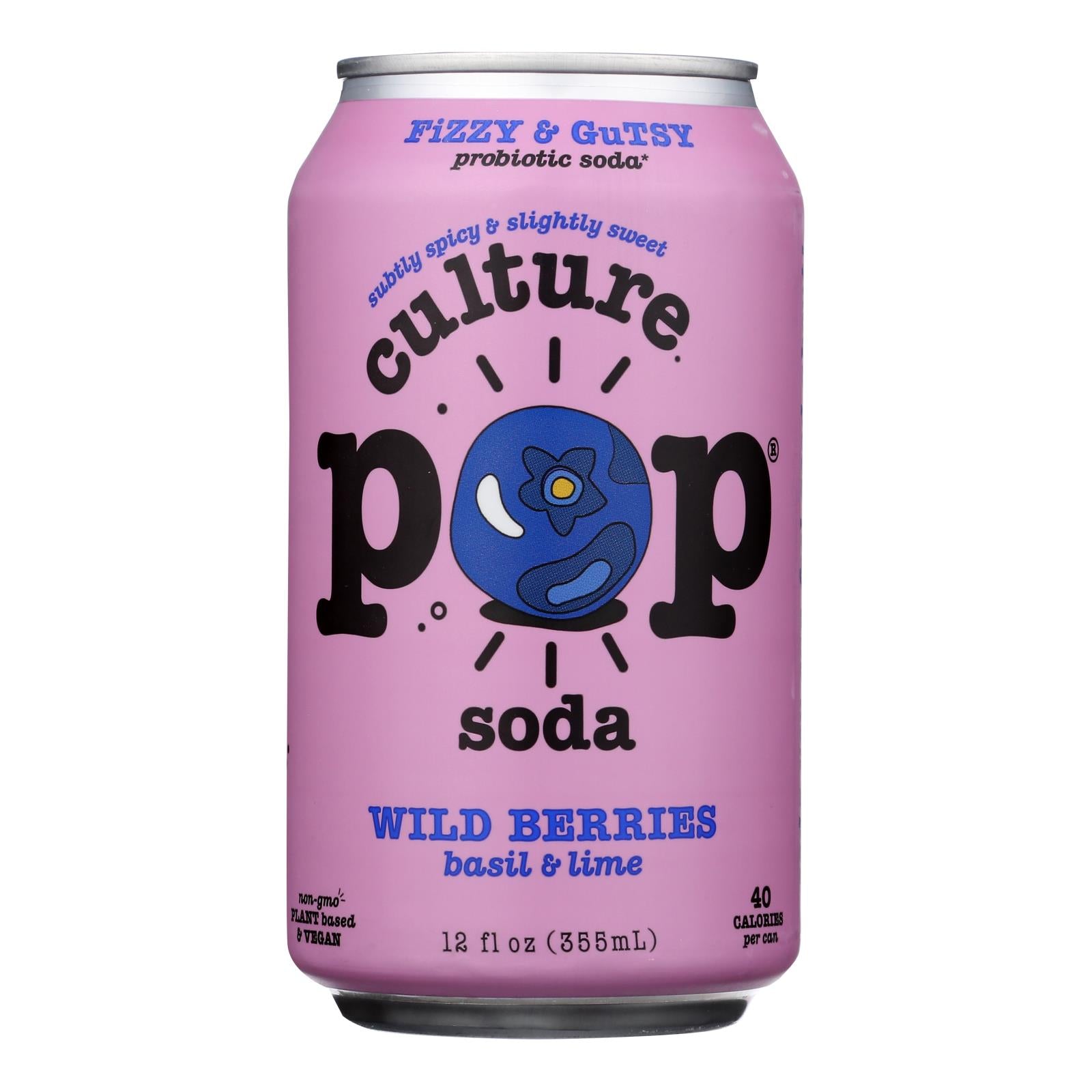 Culture Pop Soda - Soda Wild Berries - Case Of 6-4/12 Fz - Maras Green