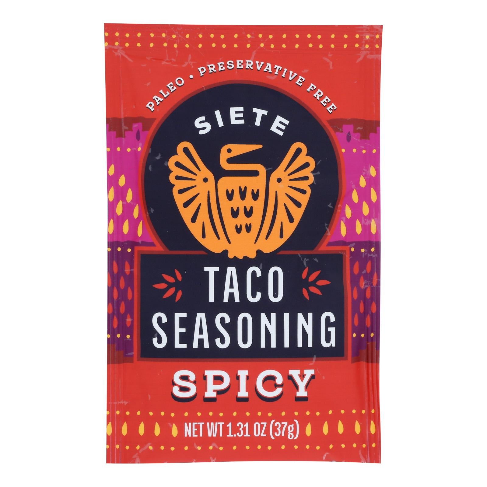 Siete - Seasoning Spicy Taco - Case Of 12 - 1.31 Oz - Maras Green