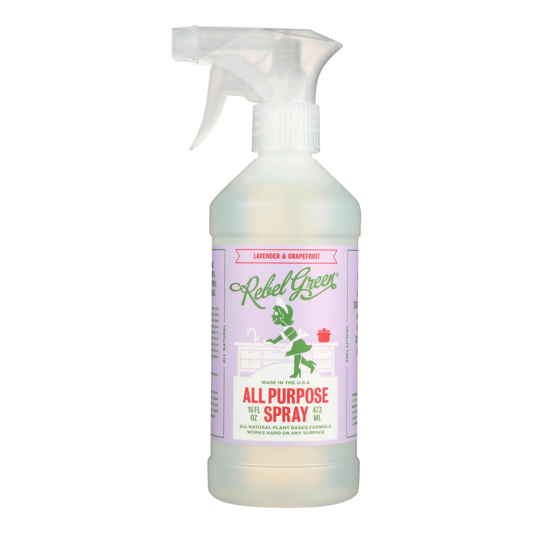 Rebel Green - All - purpose Spray - Lavender And Grapefruit - Case Of 4 - 16 Fl Oz. - Maras Green