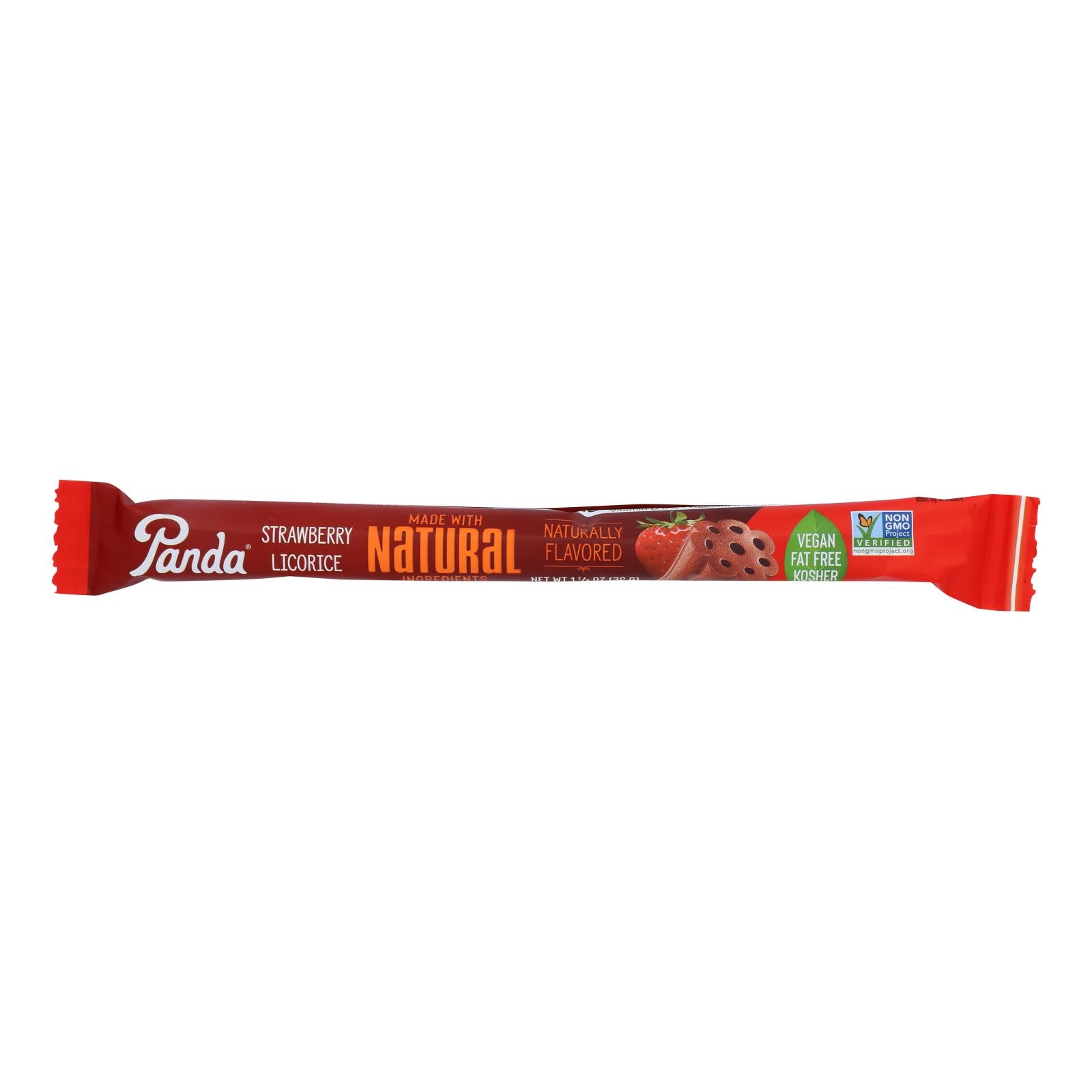 Panda Licorice - Licorice Strawberry - Case Of 20 - 1.1 Oz - Maras Green