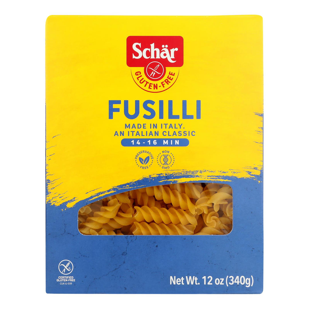 Schar Pasta Fusilli - Case Of 10 - 12 Oz. - Maras Green