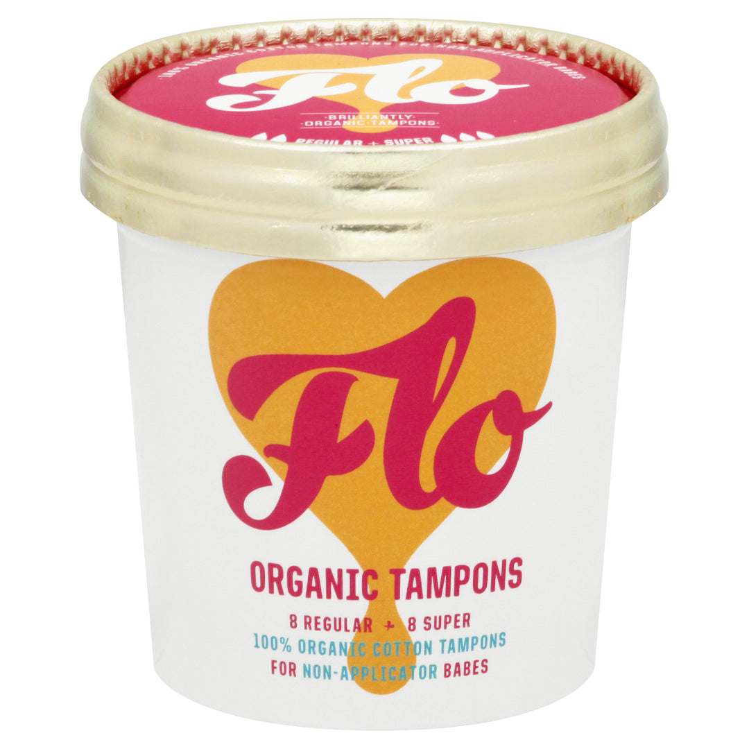 Flo - Tampons Organic Bamboo No App - Case Of 12-16 Count - Maras Green