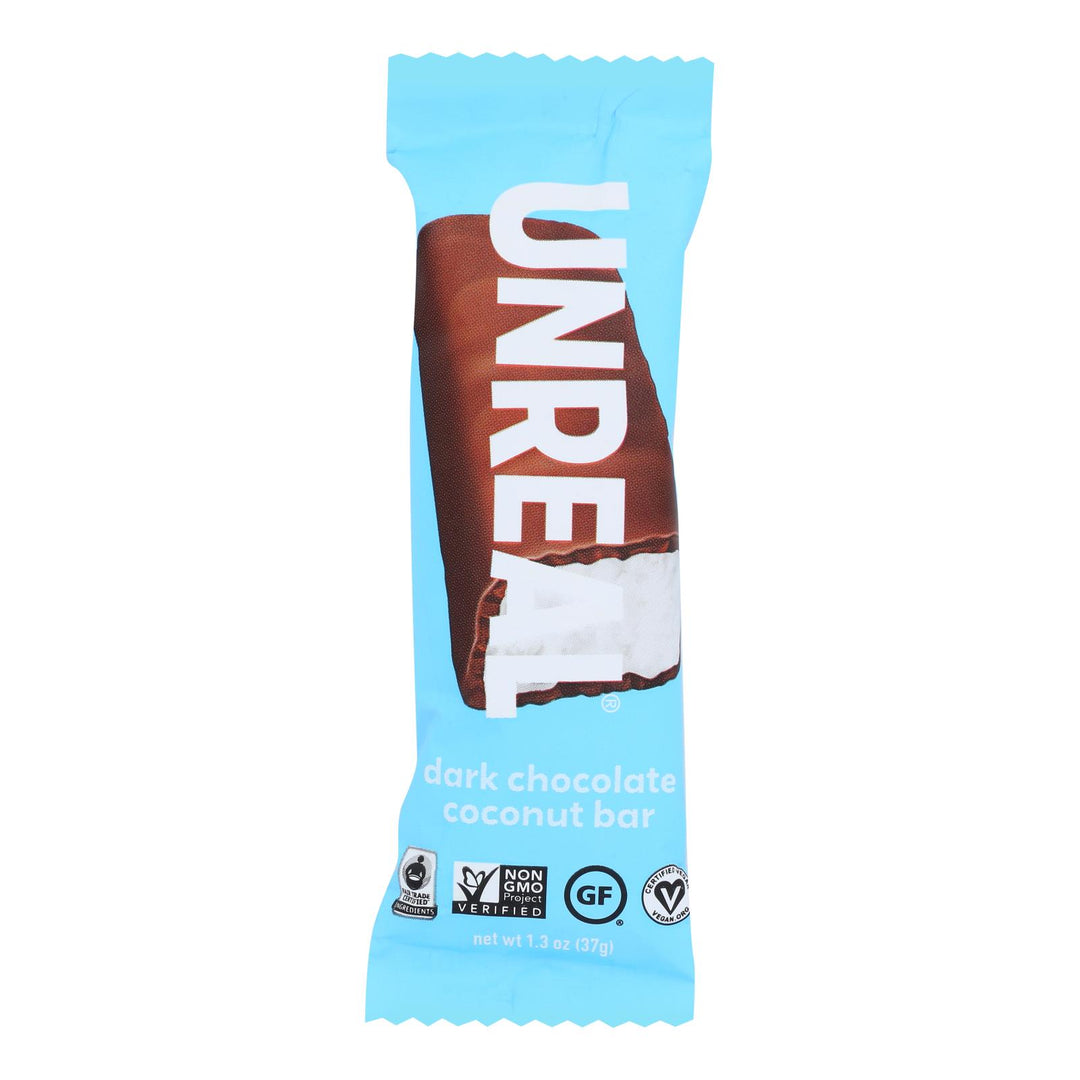 Unreal - Bar Dark Chocolate Coconut - Case Of 12 - 1.3 Oz - Maras Green