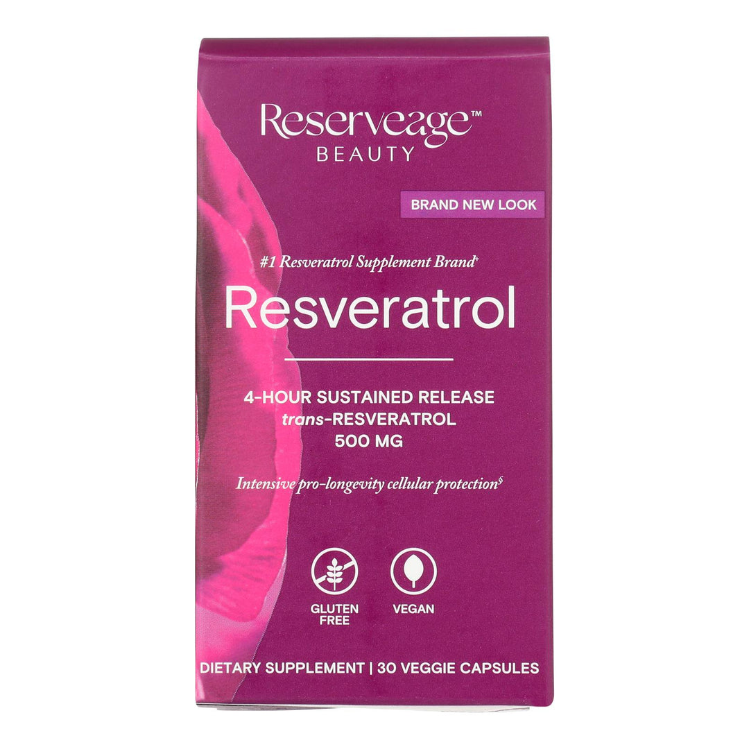 Reserveage Nutrition - Supplement Resveratrol 500 Milligrams - 1 Each - 30 Vegetarian Capsules - Maras Green
