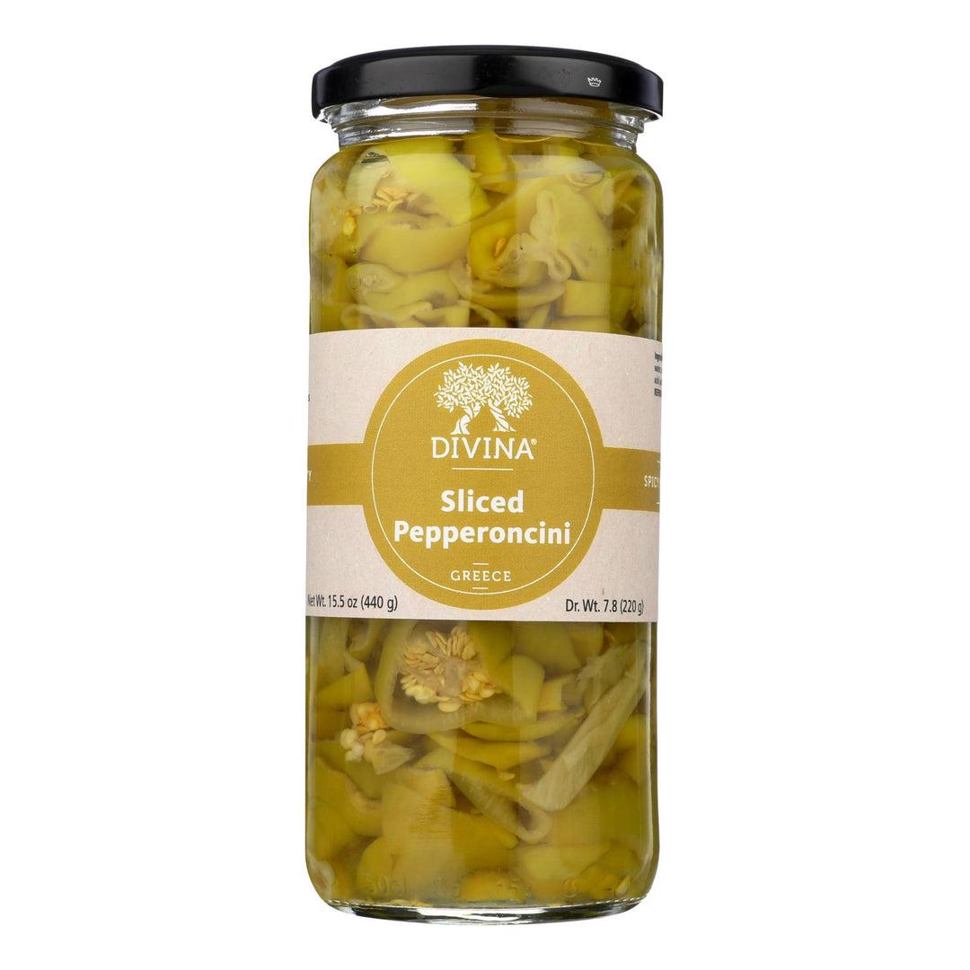 Divina - Pepperoncini Sliced - Case Of 6 - 15.5 Ounces - Maras Green