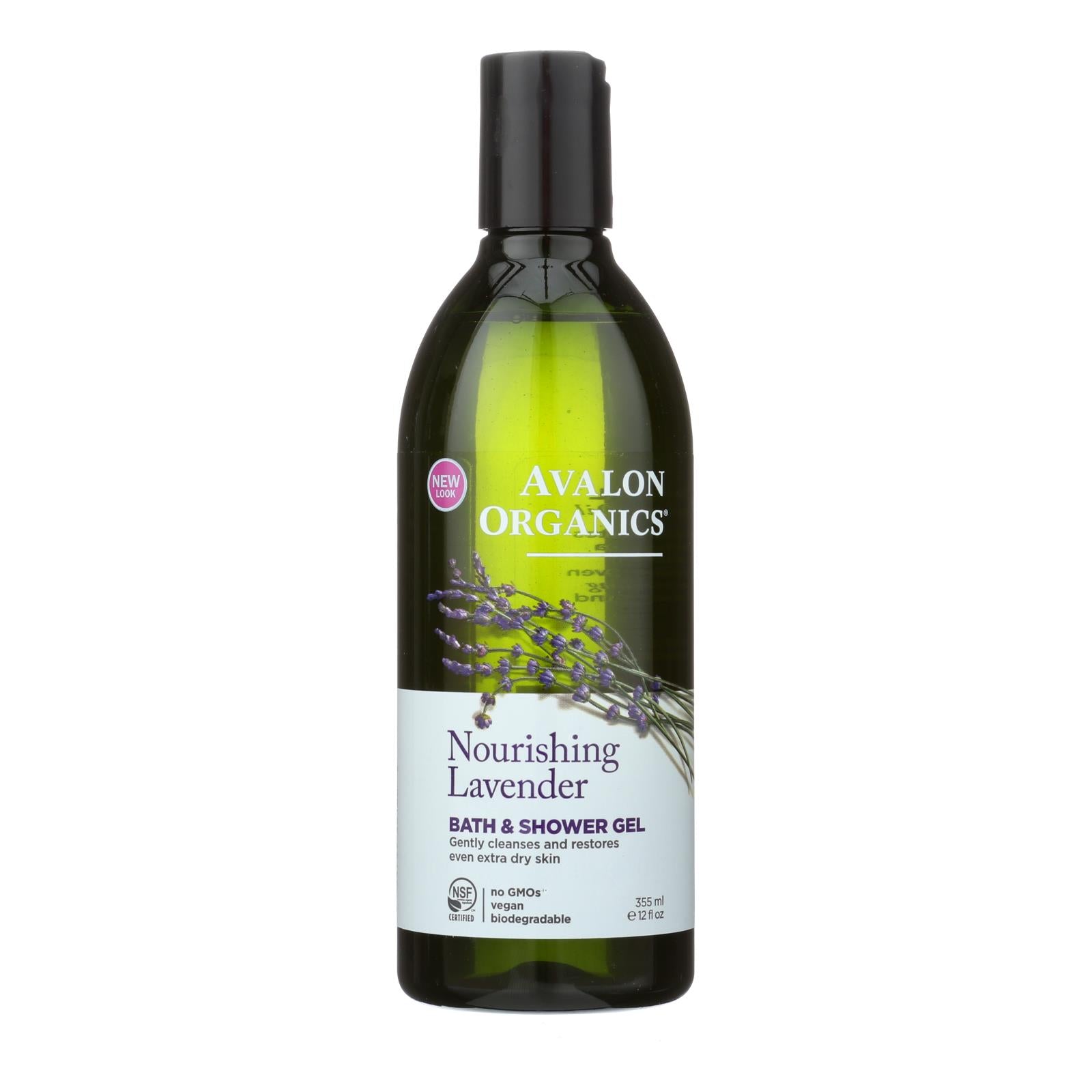 Avalon Organics Bath And Shower Gel Lavender - 12 Fl Oz - Maras Green