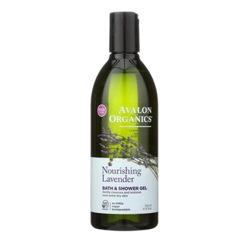 Avalon Organics Bath And Shower Gel Lavender - 12 Fl Oz - Maras Green