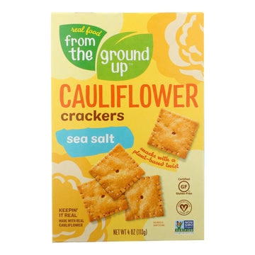 From The Ground Up - Cauliflower Crackers - Original - Case Of 6 - 4 Oz. - Maras Green