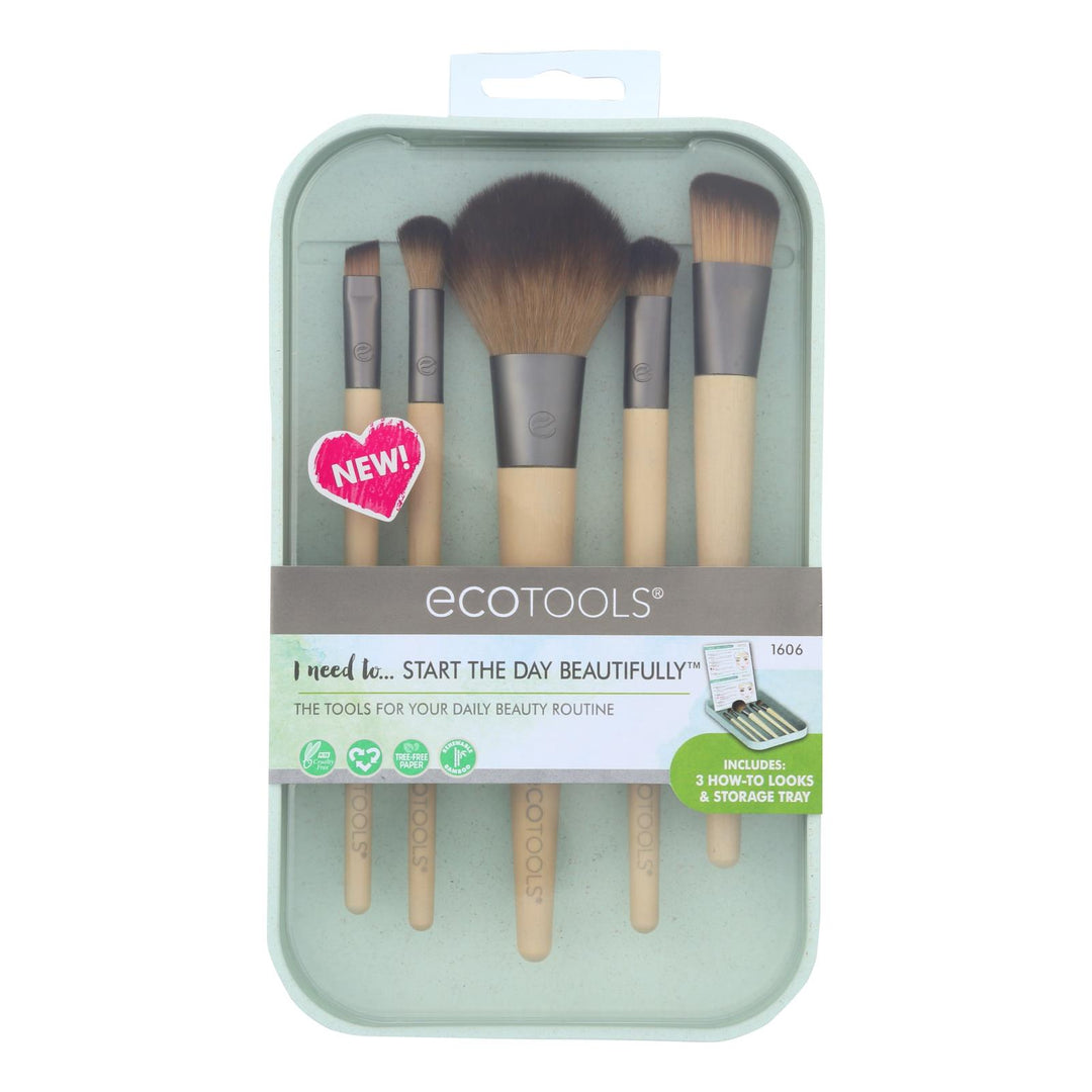 The Ecotools Start The Day Beautifully Kit  - Case Of 2 - Ct - Maras Green