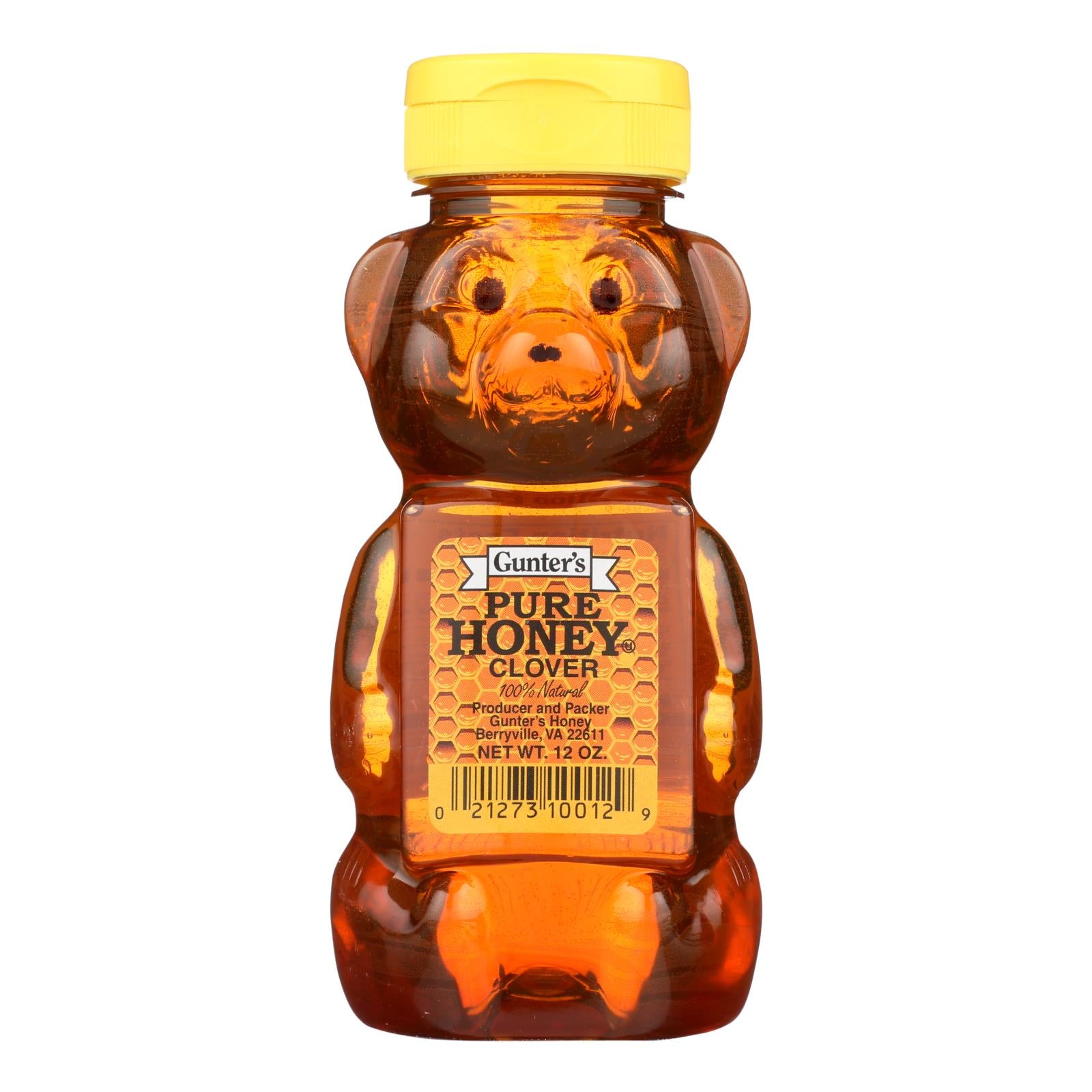 Gunter Pure Clover Honey - Case Of 12 - 12 Oz. - Maras Green
