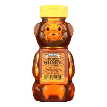 Gunter Pure Clover Honey - Case Of 12 - 12 Oz. - Maras Green