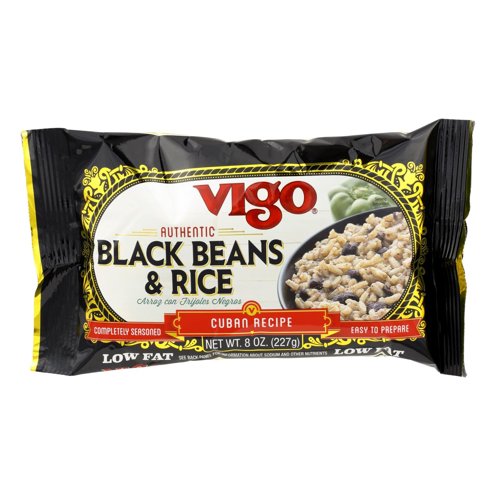 Vigo Black Bean And Rice - Case Of 12 - 8 Oz. - Maras Green