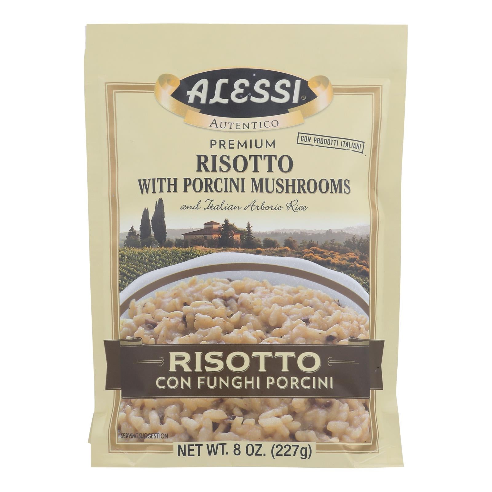 Alessi - Funghi Risotto - Porcini Mushrooms - Case Of 6 - 8 Oz. - Maras Green