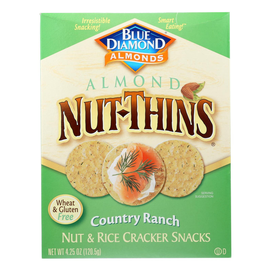 Blue Diamond - Nut Thins - Country Ranch - Case Of 12 - 4.25 Oz. - Maras Green