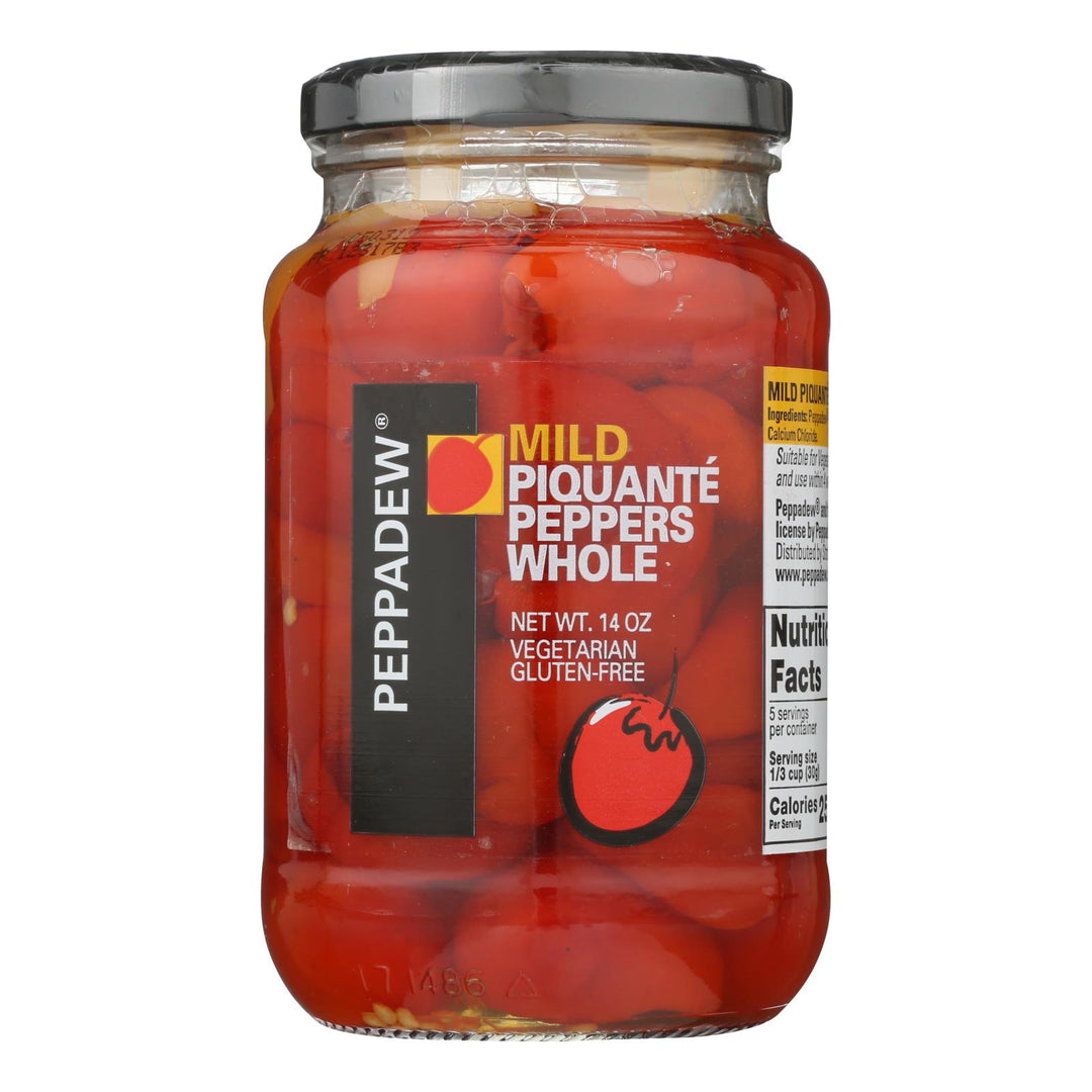 Peppadew Mild Whole Piquante Peppers - Case Of 12 - 14 Oz - Maras Green