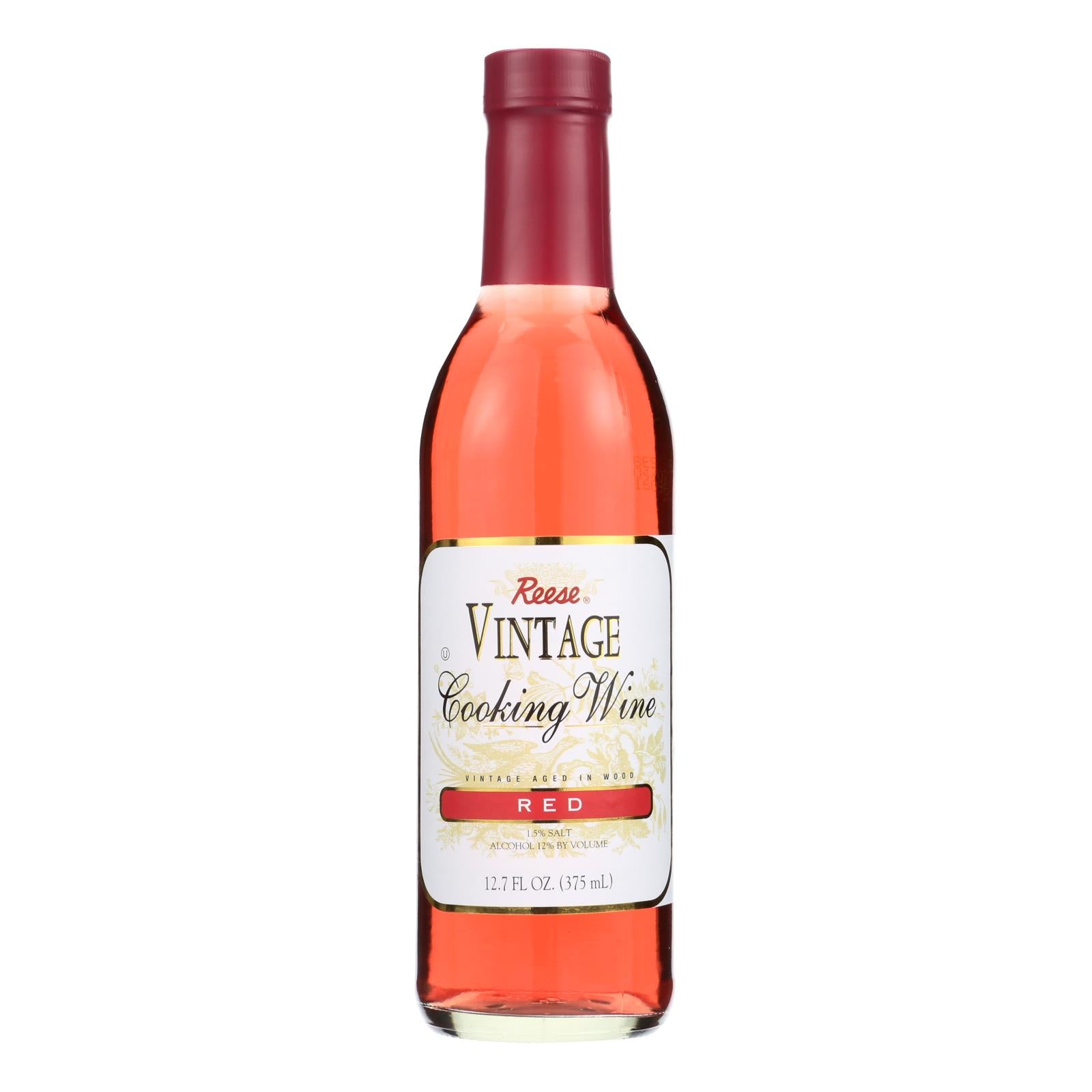 Reese Cooking Wine - Red - Case Of 6 - 12.7 Fl Oz. - Maras Green